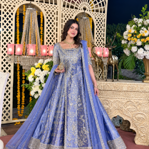 Double Zari Zardozi Dabka Ada Work Wedding Dress
